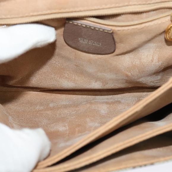 GUCCI GG Supreme Web Sherry Line Bag PVC Beige Gold 001 113 6862 Auth ep8510 - Picture 10 of 16